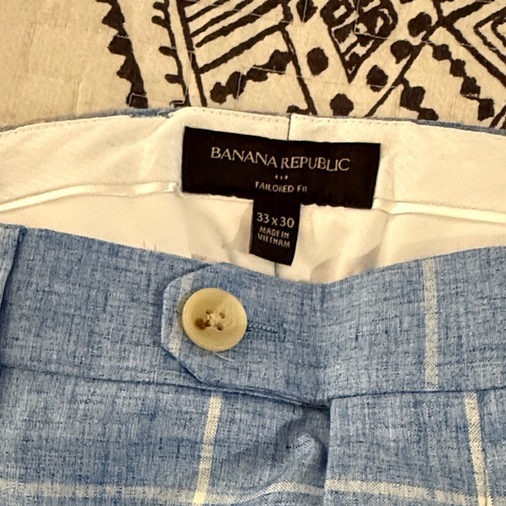 Banana Republic Blue Checkered Suit Jacket & Pants - Picture 4 of 4